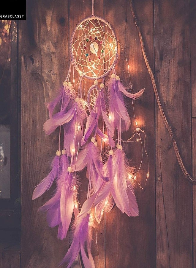 Grab Classy Cotton Dream Catcher (4.7 x 13.8 inch, Purple) - Image 1